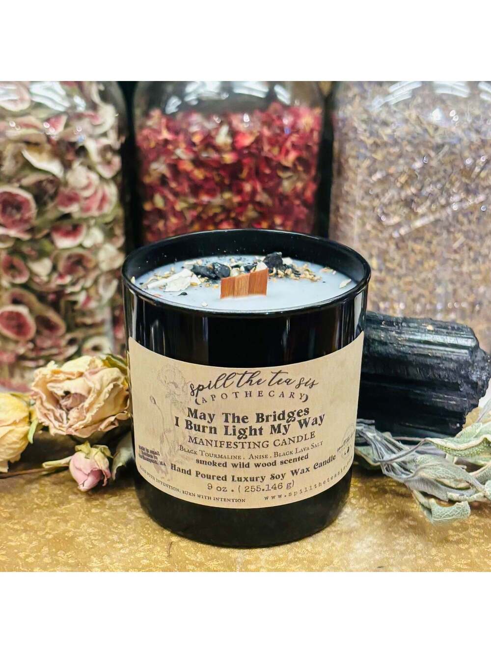 May the Bridges I Burn Soy Candle – Smoky Woods
